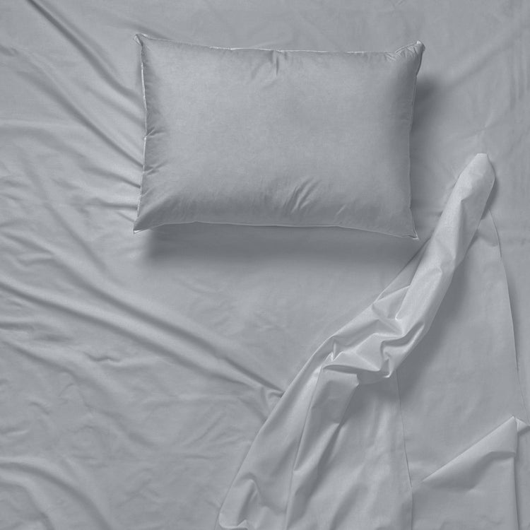 Cotton House - Ensemble de Drap en Microfibre Infroissable, Grandeur Simple, Gris Pâle - Simple Boutique