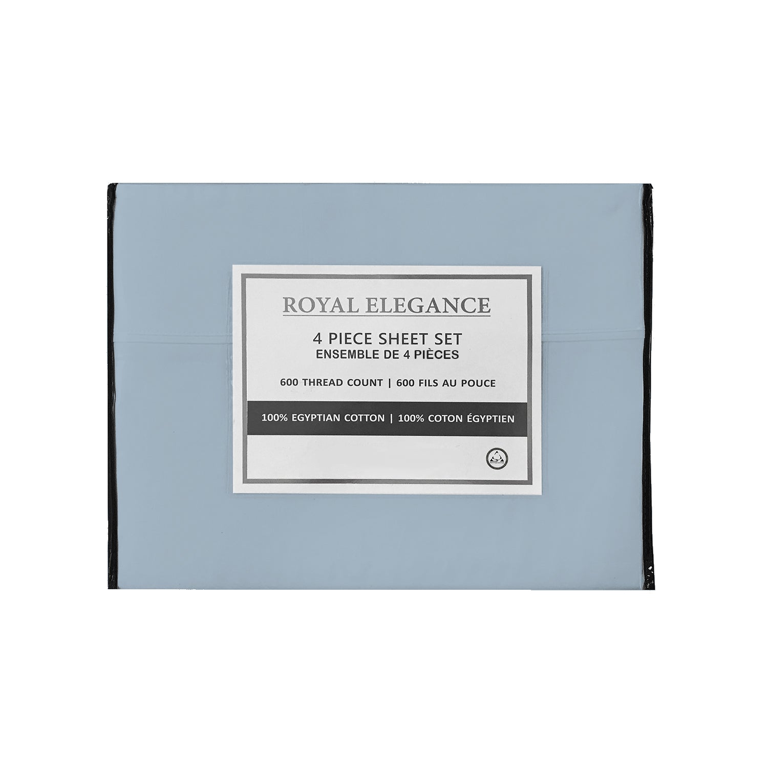 Cotton House - Ensemble de Draps 100% Coton Égyptien, 600 Fils par Pouce, Bleu (2 Grandeurs Disponible) - Simple Boutique