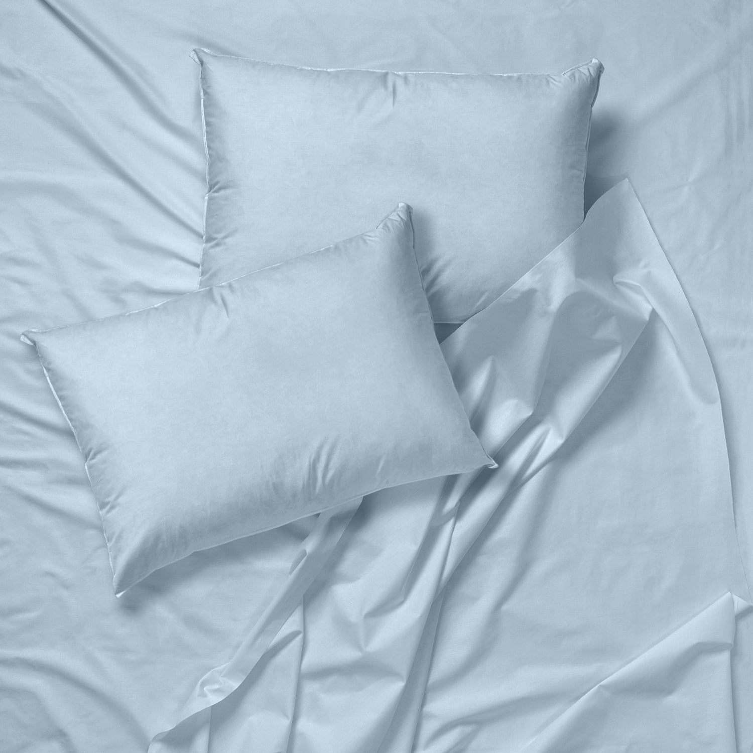 Cotton House - Ensemble de Draps 100% Coton Égyptien, 600 Fils par Pouce, Bleu (2 Grandeurs Disponible) - Simple Boutique