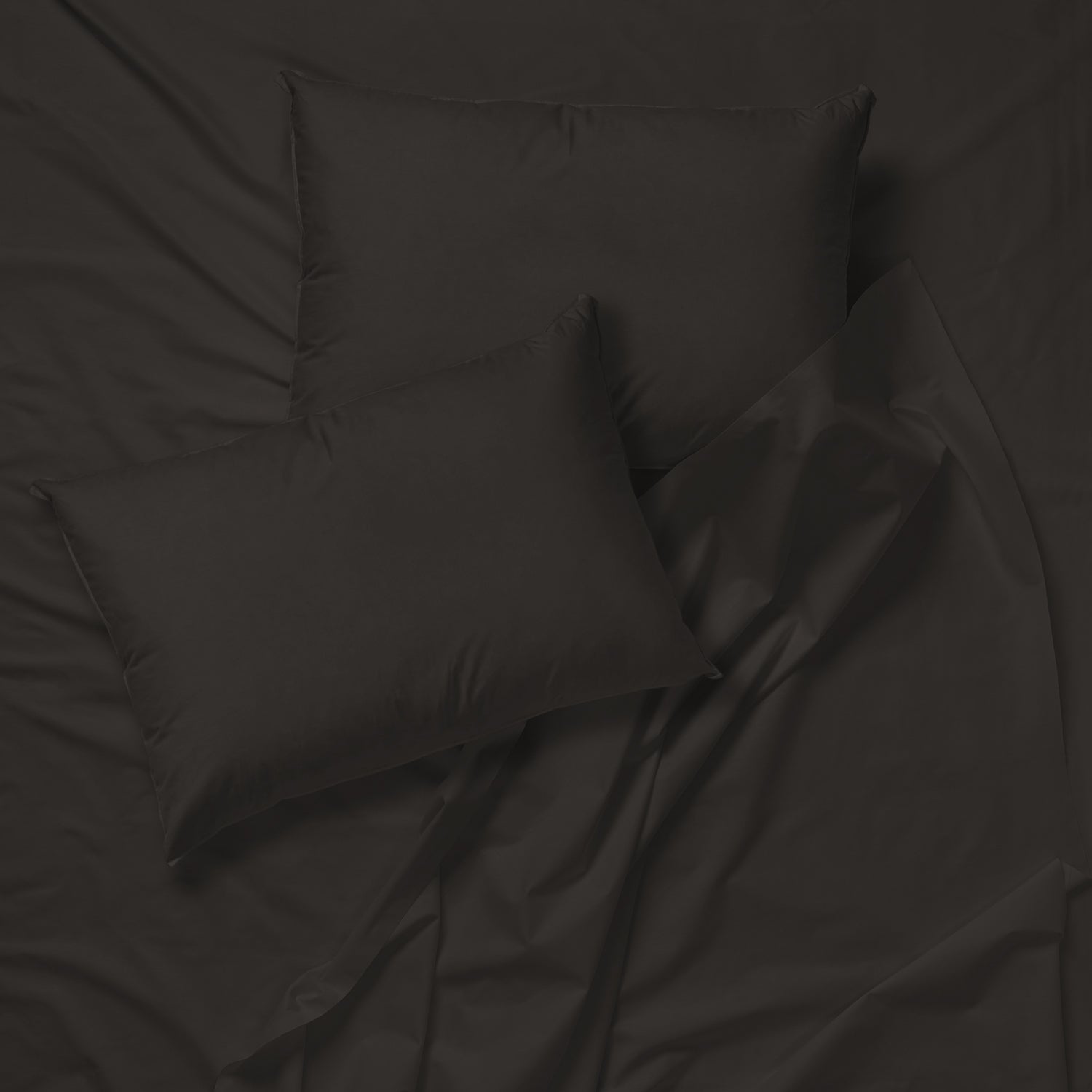 Cotton House - Ensemble de Draps 100% Coton Égyptien, 600 Fils par Pouce, Gris Foncé (2 Grandeurs Disponible) - Simple Boutique