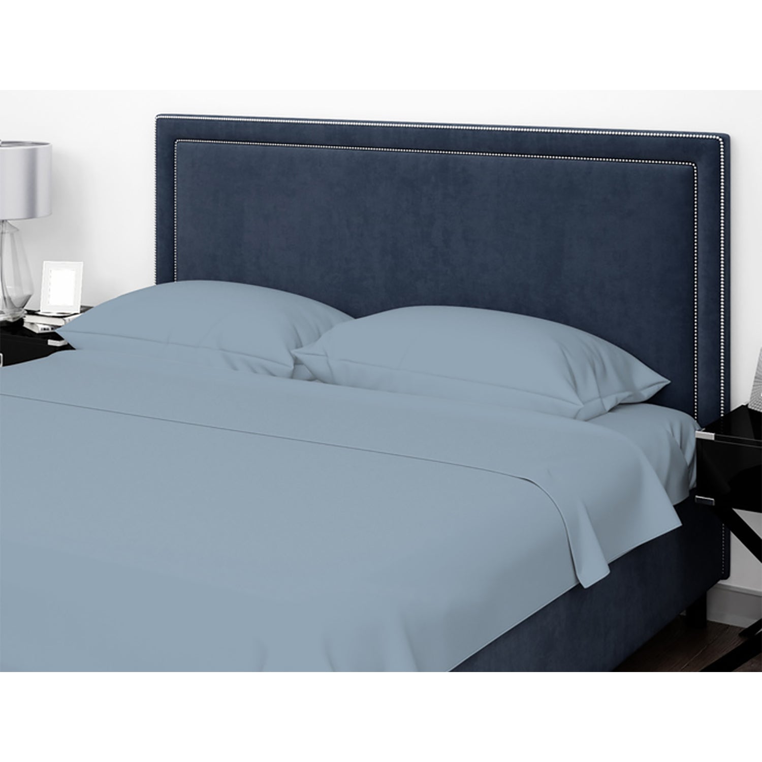 Cotton House - Ensemble de Draps de Flanelle, 100% Coton, Grandeur Simple, Bleu Placide - Liquidation Fin de Saison Vente Finale - Simple Boutique