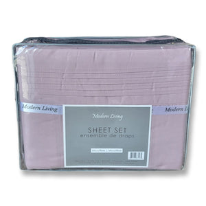 Cotton House - Ensemble de Draps en Microfibre, Infroissable, Grandeur King, Lilas - Simple Boutique