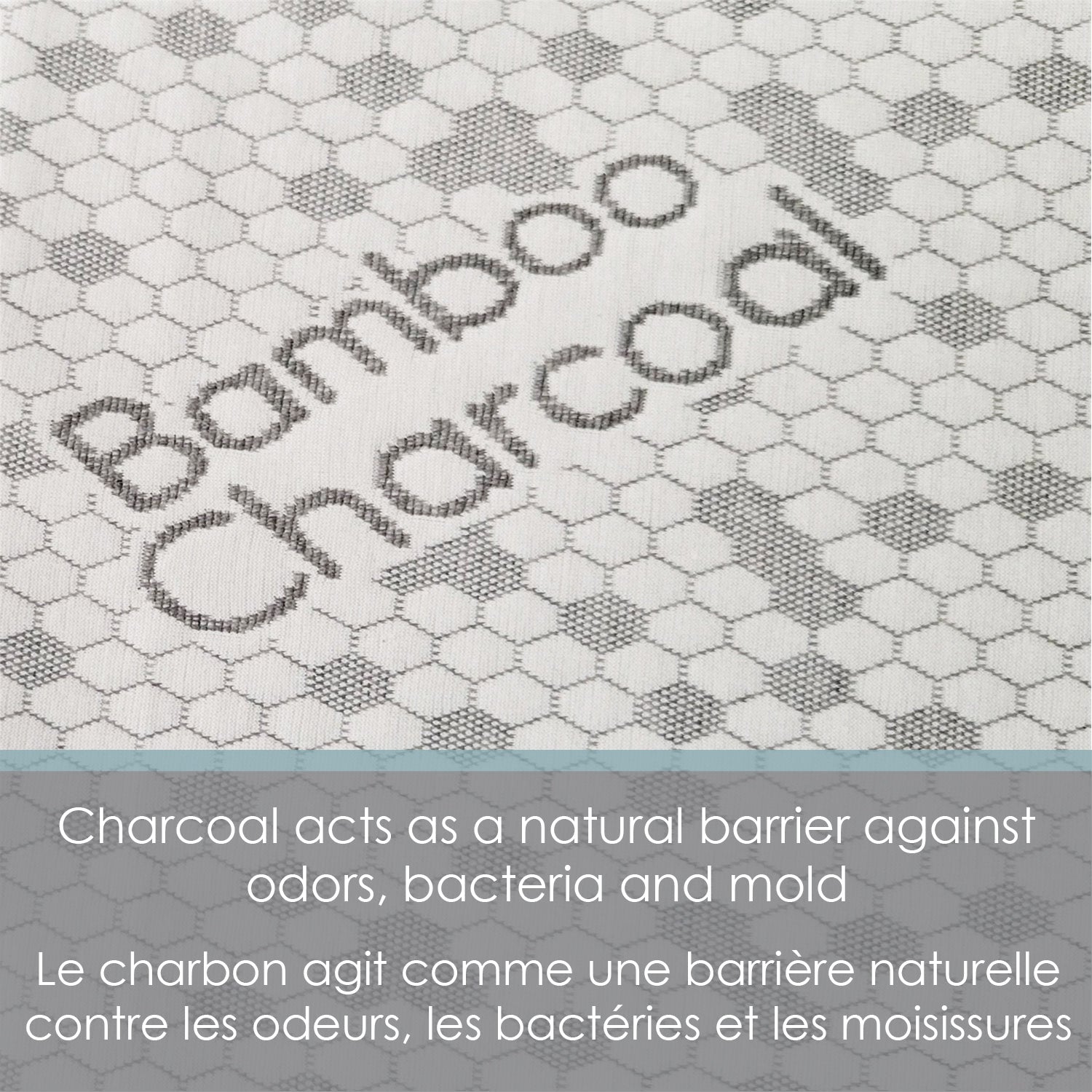 Cotton House - Oreiller Infusé de Charbon, Hypoallergénique, Grandeur Queen, Fabriqué au Canada - Simple Boutique