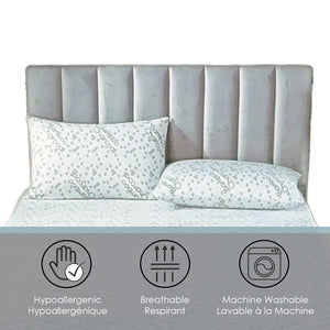 Cotton House - Oreiller Infusé de Charbon, Hypoallergénique, Grandeur Standard, Fabriqué au Canada - Simple Boutique