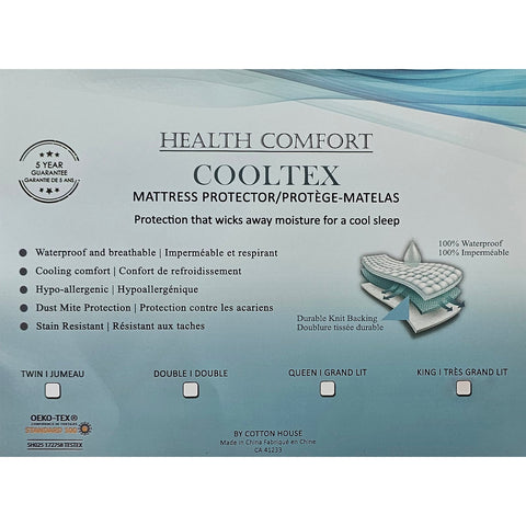 Cotton House - Protège-Matelas CoolTex, 100% Imperméable, Hypoallergénique (4 Grandeurs Disponibles)