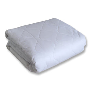 Cotton House - Protège Matelas Matelassé 100% Cotton, Imperméable et Hypoallergénique, Grandeur Double, Blanc - Simple Boutique