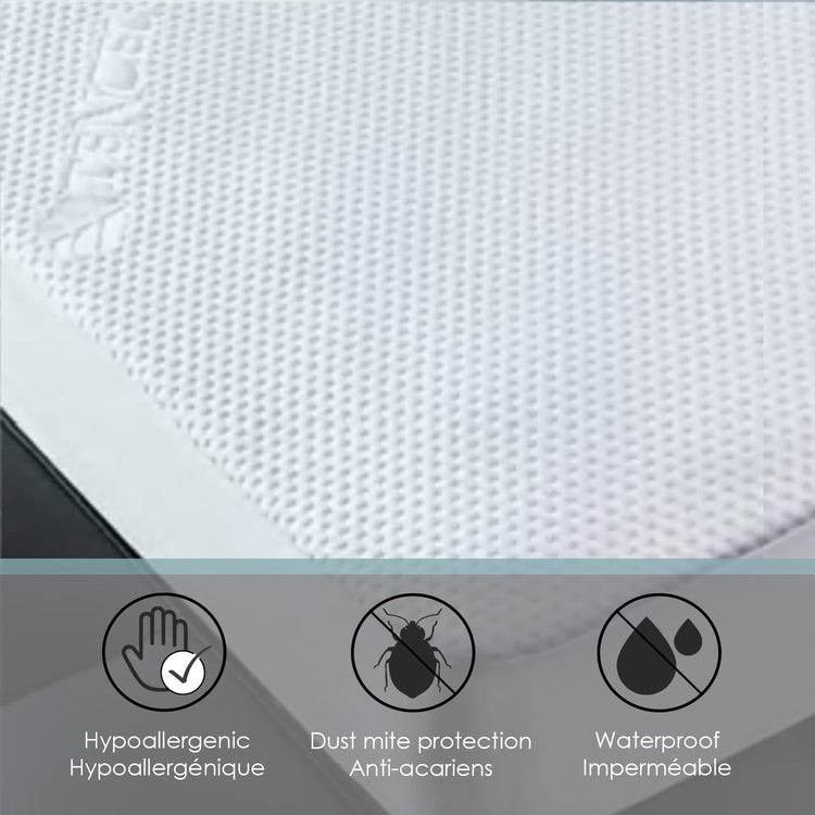 Cotton House - Protège-Matelas Tencel, Résistant aux Taches et Imperméable, Grandeur Queen, Blanc - Simple Boutique