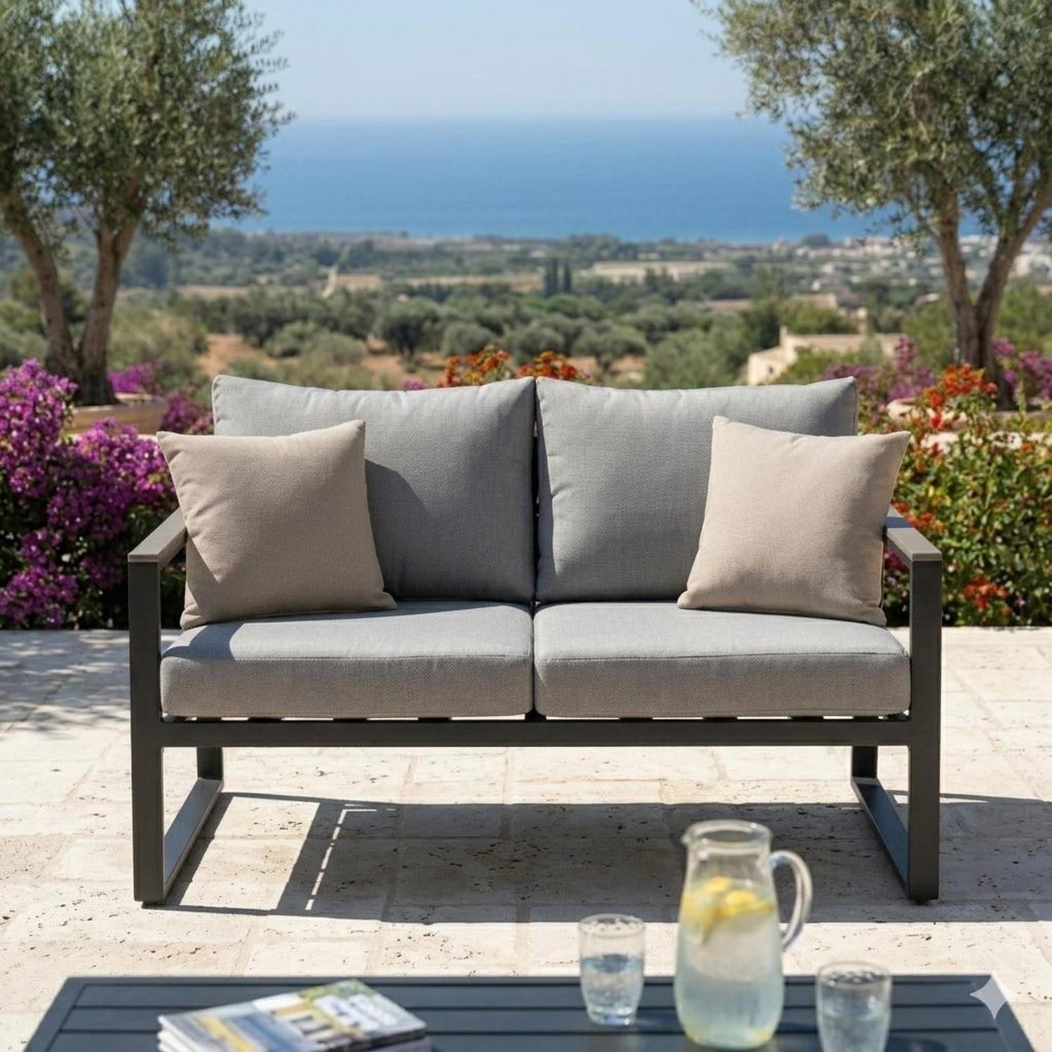 Coussin Décoratif extérieur Sunset 18" x 18" beige - Simple Boutique