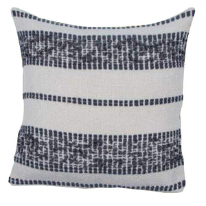 Coussin à Rayure Mineral, Intérieur/Extérieur, 18" x 18" - Simple Boutique