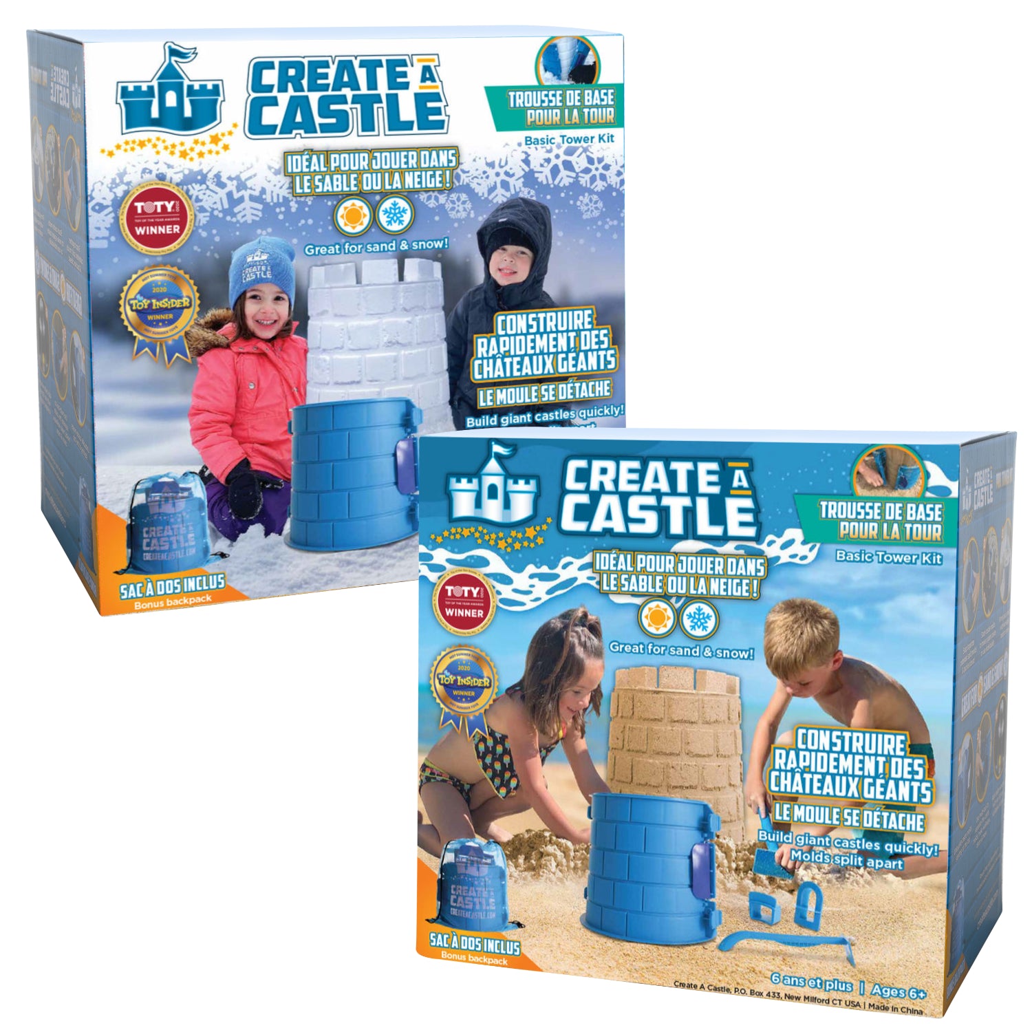 Create a Castle Moules à château de sable et de neige, trousse de base - Simple Boutique