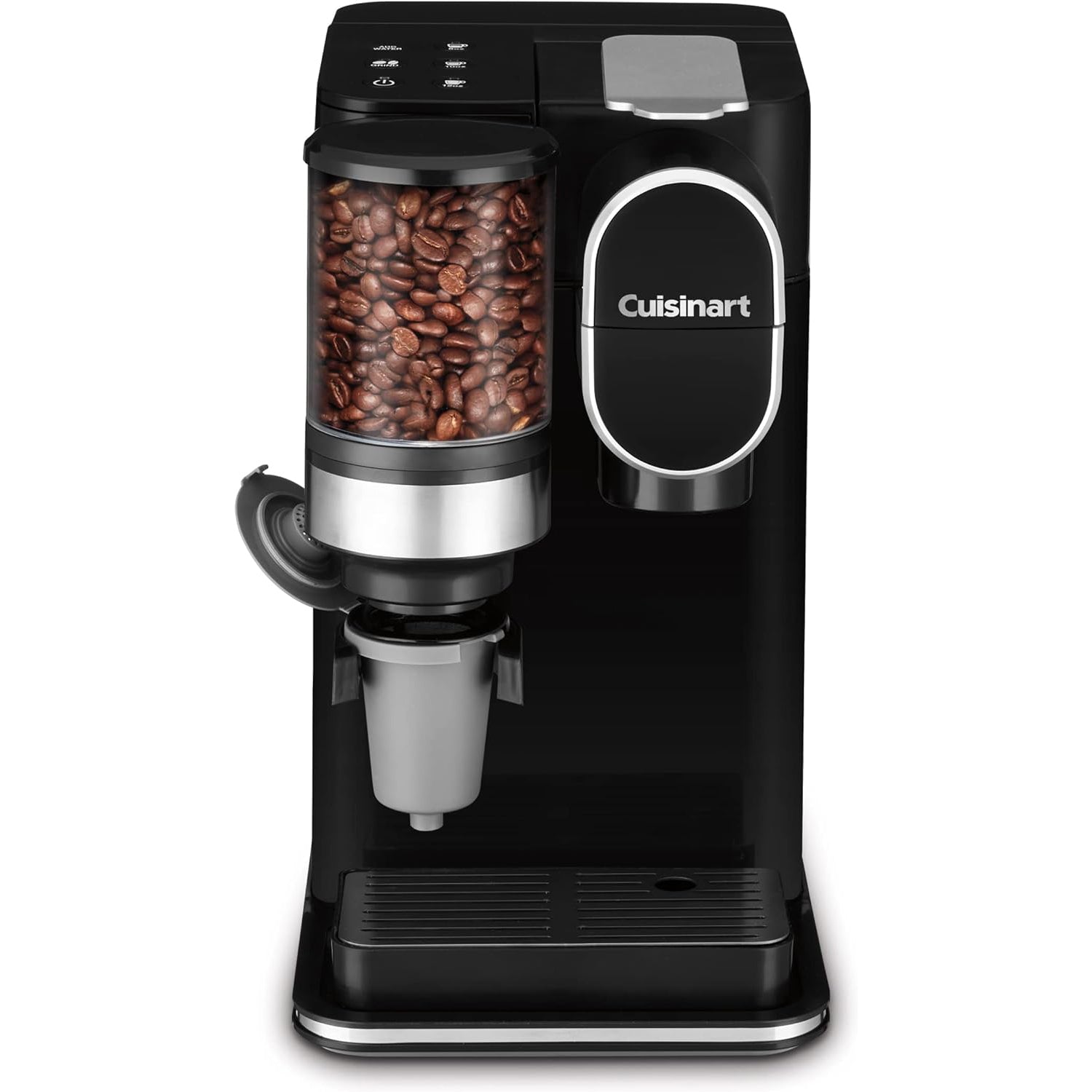 Cuisinart - Cafetière à Portion Individuel avec Moulin à Café Intégré, Compatible avec les Capsules, Noir - Simple Boutique