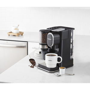Cuisinart - Cafetière à Portion Individuel avec Moulin à Café Intégré, Compatible avec les Capsules, Noir - Simple Boutique