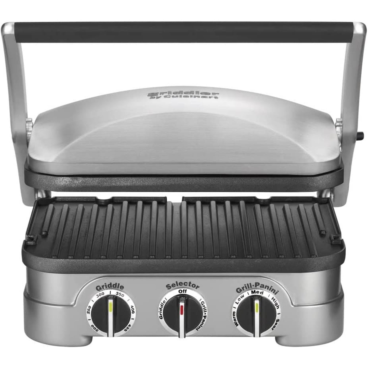 Cuisinart - Grill de Cuisson 5 en 1 Griddler, Plaques Antiadhésive Réversible, Acier Inoxydable Brossé - Simple Boutique