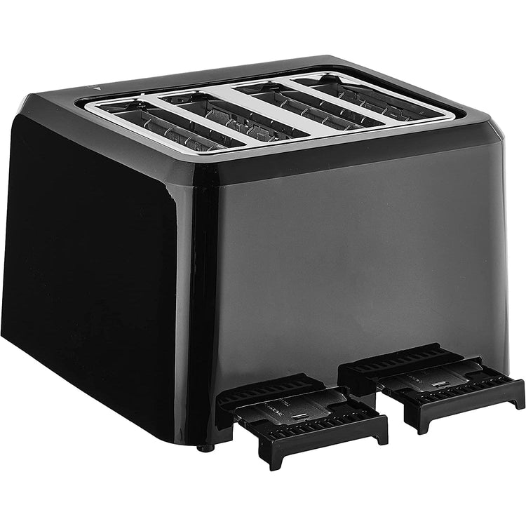 Cuisinart - Grille-Pain à 4 Tranches, Fentes Larges, 7 Réglages de Teinte, Noir - Simple Boutique