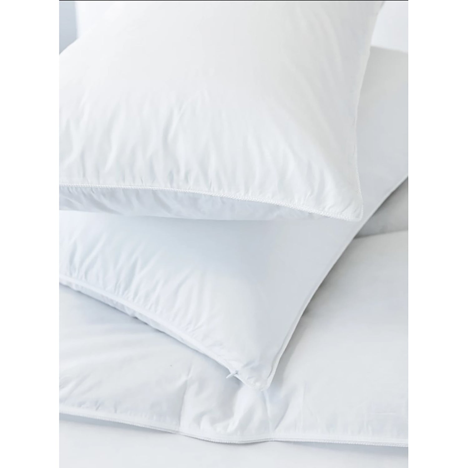 Dolce - Oreiller Bellagio en Duvet d'oie Blanche Européen, Gonflement 850+, Coton 500 Fils Satiné, Fait à Montréal - Standard - Simple Boutique
