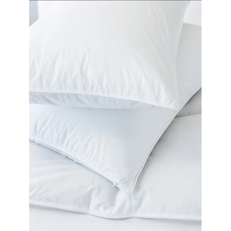 Dolce - Oreiller Bellagio en Duvet d'oie Blanche Européen, Gonflement 850+, Coton 500 Fils Satiné, Fait à Montréal - Standard - Simple Boutique