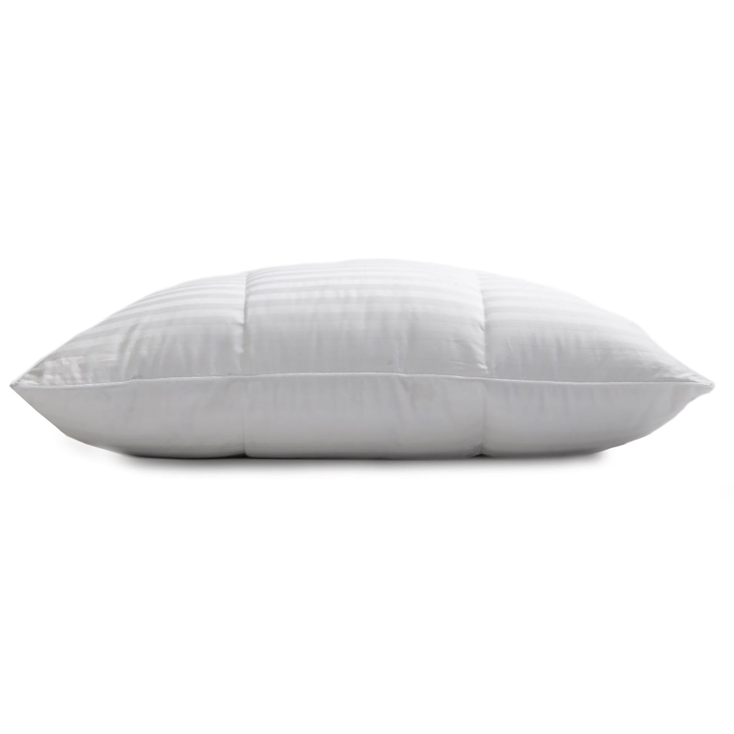 Dolce - Oreiller Firenze en Plumes et Duvets, Coton Rayures 323 Fils, Hypoallergénique, Fait à Montréal (3 Grandeurs Disponibles) - Simple Boutique