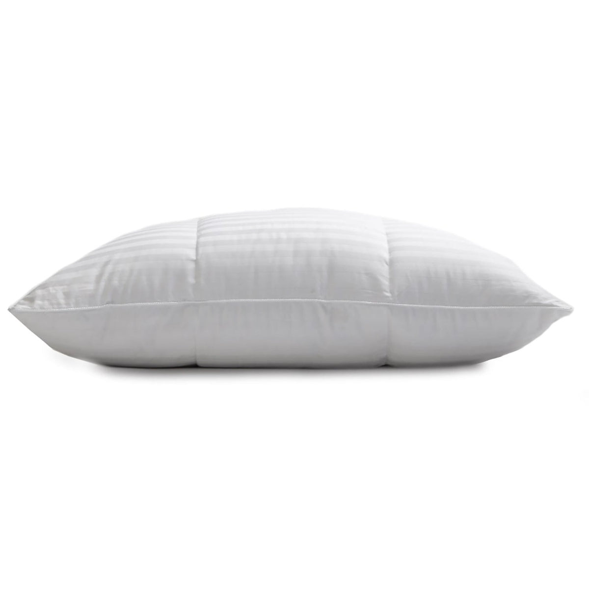 Dolce - Oreiller Firenze en Plumes et Duvets, Coton Rayures 323 Fils, Hypoallergénique, Fait à Montréal - Standard - Simple Boutique