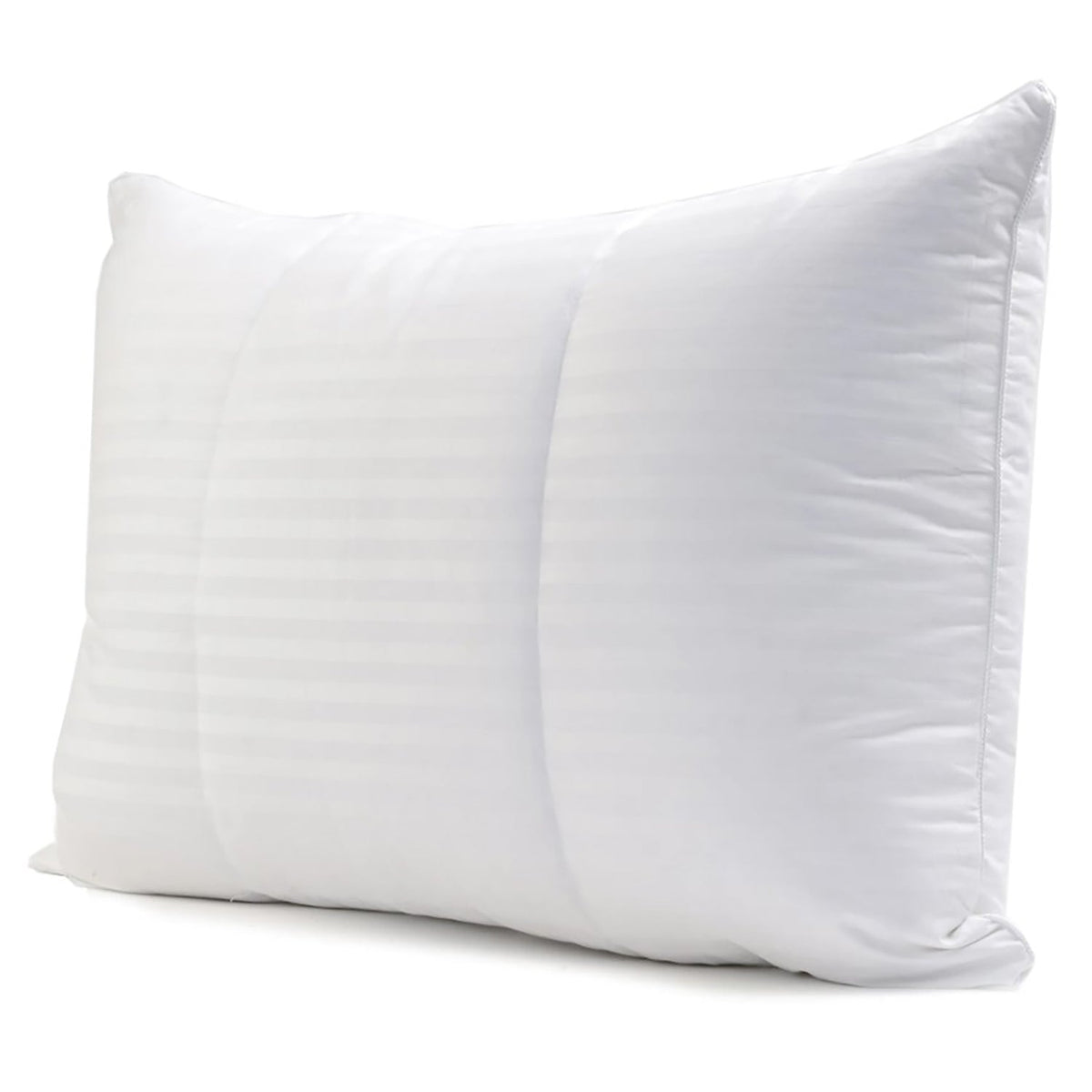 Dolce - Oreiller Firenze en Plumes et Duvets, Coton Rayures 323 Fils, Hypoallergénique, Fait à Montréal - Standard - Simple Boutique
