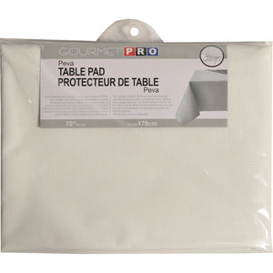 Domay Protecteur de Table Rond avec Endos en Flanelle 70", Blanc - Simple Boutique