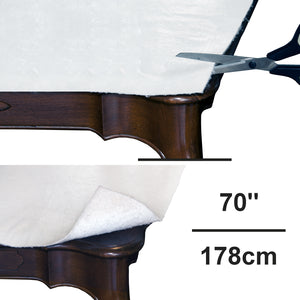 Domay Protecteur de Table Rond avec Endos en Flanelle 70", Blanc - Simple Boutique