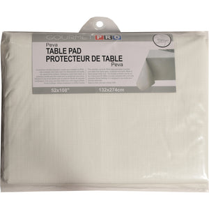 Domay Protecteur de Table avec Endos en Flanelle 52" x 108", Blanc - Simple Boutique