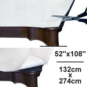 Domay Protecteur de Table avec Endos en Flanelle 52" x 108", Blanc - Simple Boutique