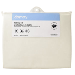 Domay Protecteur de Table avec Endos en Flanelle 52" x 70", Blanc - Simple Boutique