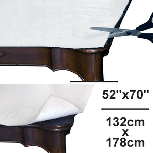 Domay Protecteur de Table avec Endos en Flanelle 52" x 70", Blanc - Simple Boutique