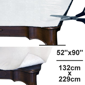 Domay Protecteur de Table avec Endos en Flanelle 52" x 90", Blanc - Simple Boutique