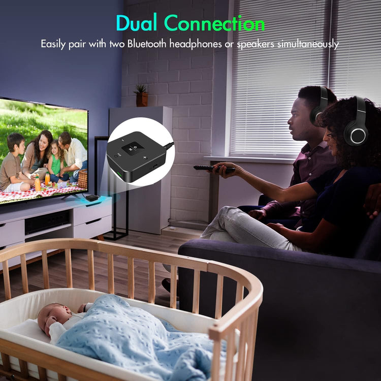 Double Transmetteur Bluetooth Sans Fil À Partir De Toslink Fibre Optique Audio 3.5Mm Auxiliaire Ou RCA - Simple Boutique