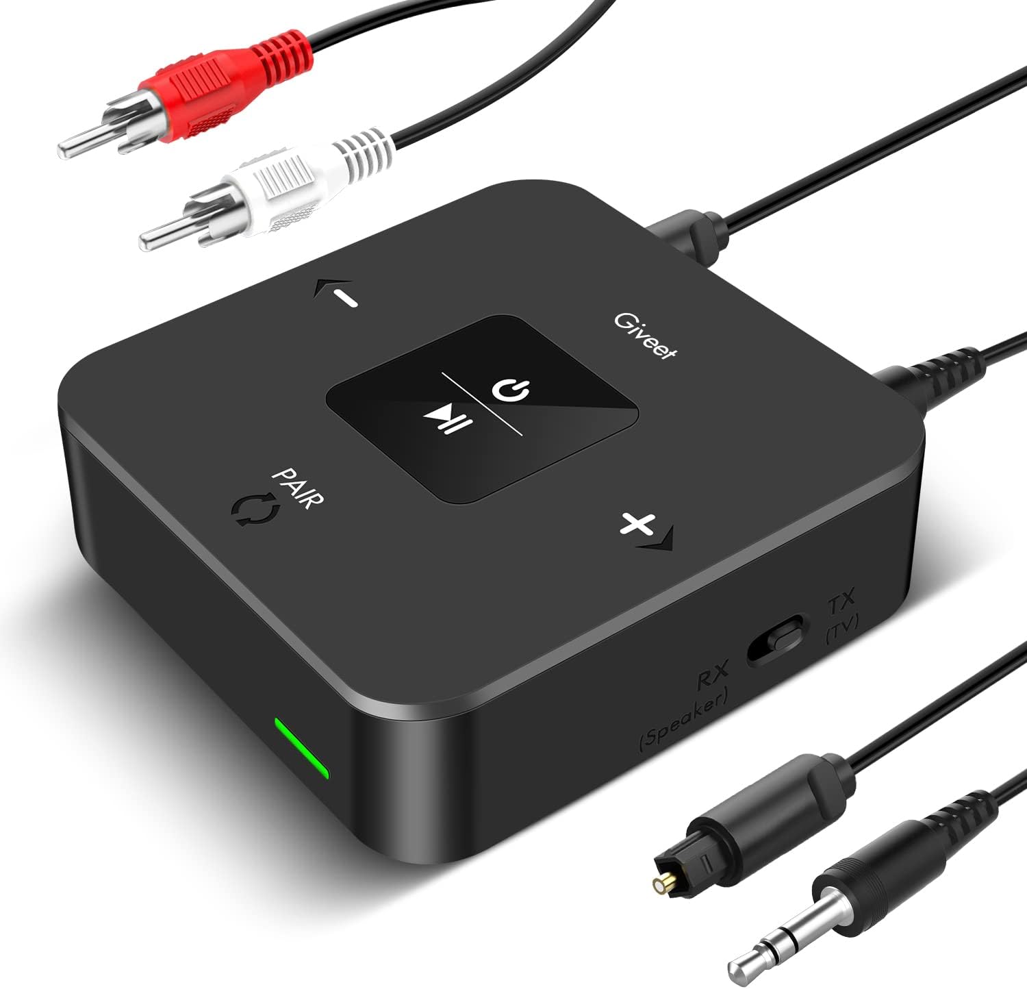 Double Transmetteur Bluetooth Sans Fil À Partir De Toslink Fibre Optique Audio 3.5Mm Auxiliaire Ou RCA - Simple Boutique