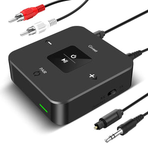 Double Transmetteur Bluetooth Sans Fil À Partir De Toslink Fibre Optique Audio 3.5Mm Auxiliaire Ou RCA - Simple Boutique
