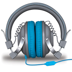 DreamGear - Casque d'écoute Isound Stéréo Dynamique avec Microphone et Contrôle du Volume, Bleu - Simple Boutique
