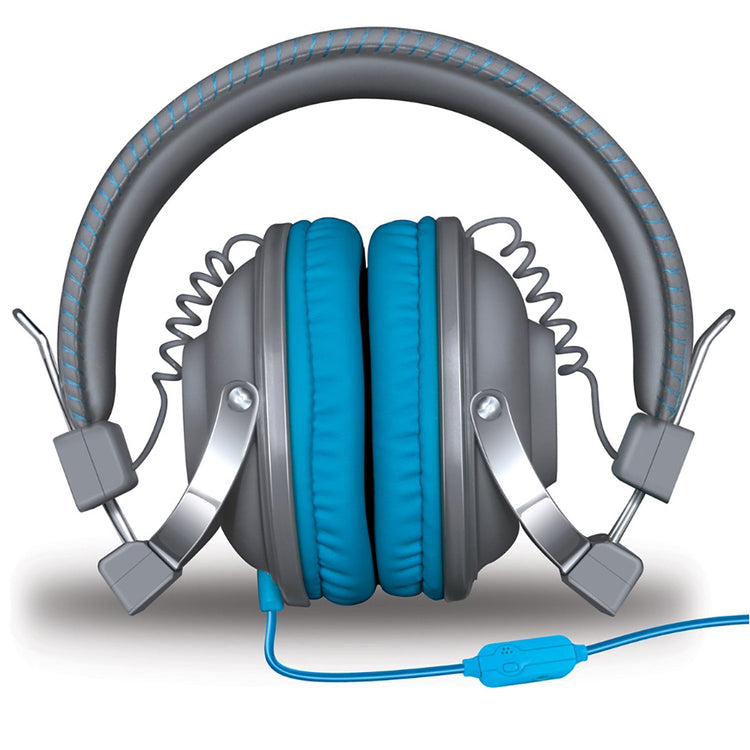 DreamGear - Casque d'écoute Isound Stéréo Dynamique avec Microphone et Contrôle du Volume, Bleu - Simple Boutique