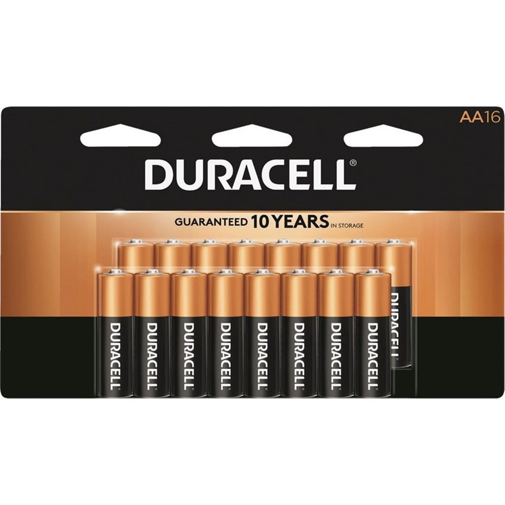 Duracell CopperTop - Lot de 16 Piles Alcalines AA, Puissance Longue Durée