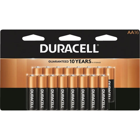 Duracell CopperTop - Lot de 16 Piles Alcalines AA, Puissance Longue Durée