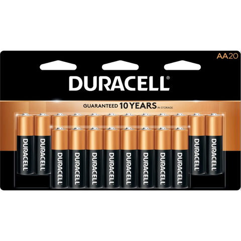 Duracell CopperTop - Lot de 20 Piles Alacalines AA, Puissance Longue Durée