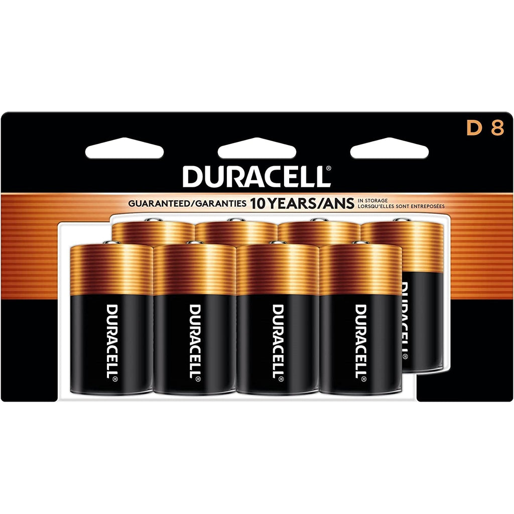 Duracell CopperTop - Lot de 8 Piles Alcalines D, Puissance Longue Durée