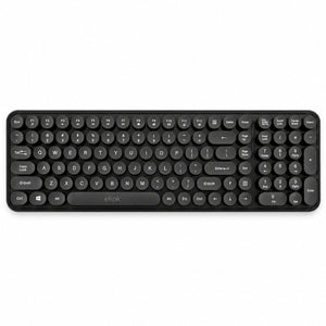Elink Clavier Sans Fil Rétro Style Machine à Écrire 2,4 GHz, Pleine Taille 105 Touches, Noir - Simple Boutique