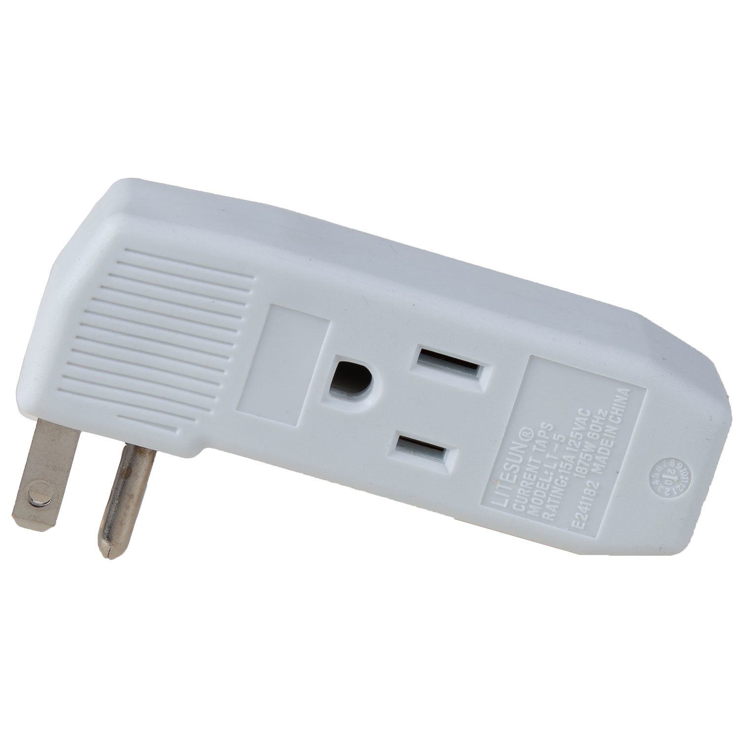 Elink EL-676 Adaptateur 3 Prises Latérales Avec Mise A La Terre Blanc (BOITE DE 12) - Simple Boutique
