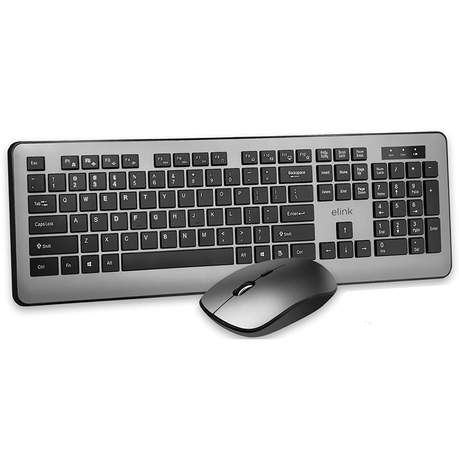 Elink KBR623 - Ensemble Clavier et Souris Sans-Fil, Rechargeable, 2.4GHz, Noir - Simple Boutique