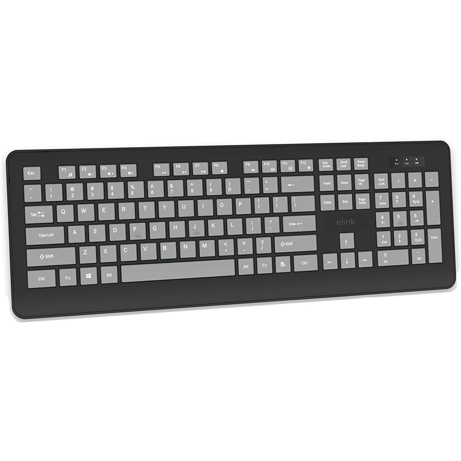 Elink KBR647 - Clavier Sans-Fil Rechargeable, 105 Touches, 2.4Ghz, Noir - Simple Boutique