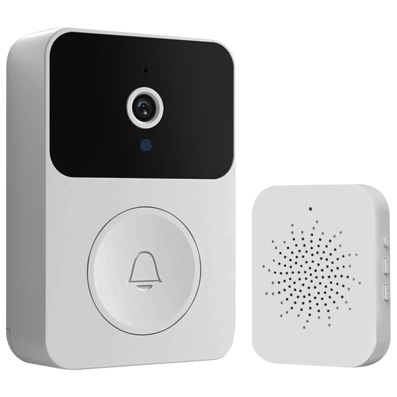 Elink Sonnette Vidéo Sans Fil Rechargeable avec Carillon, Vision Nocturne et Audio Bidirectionnel, Blanc - Simple Boutique