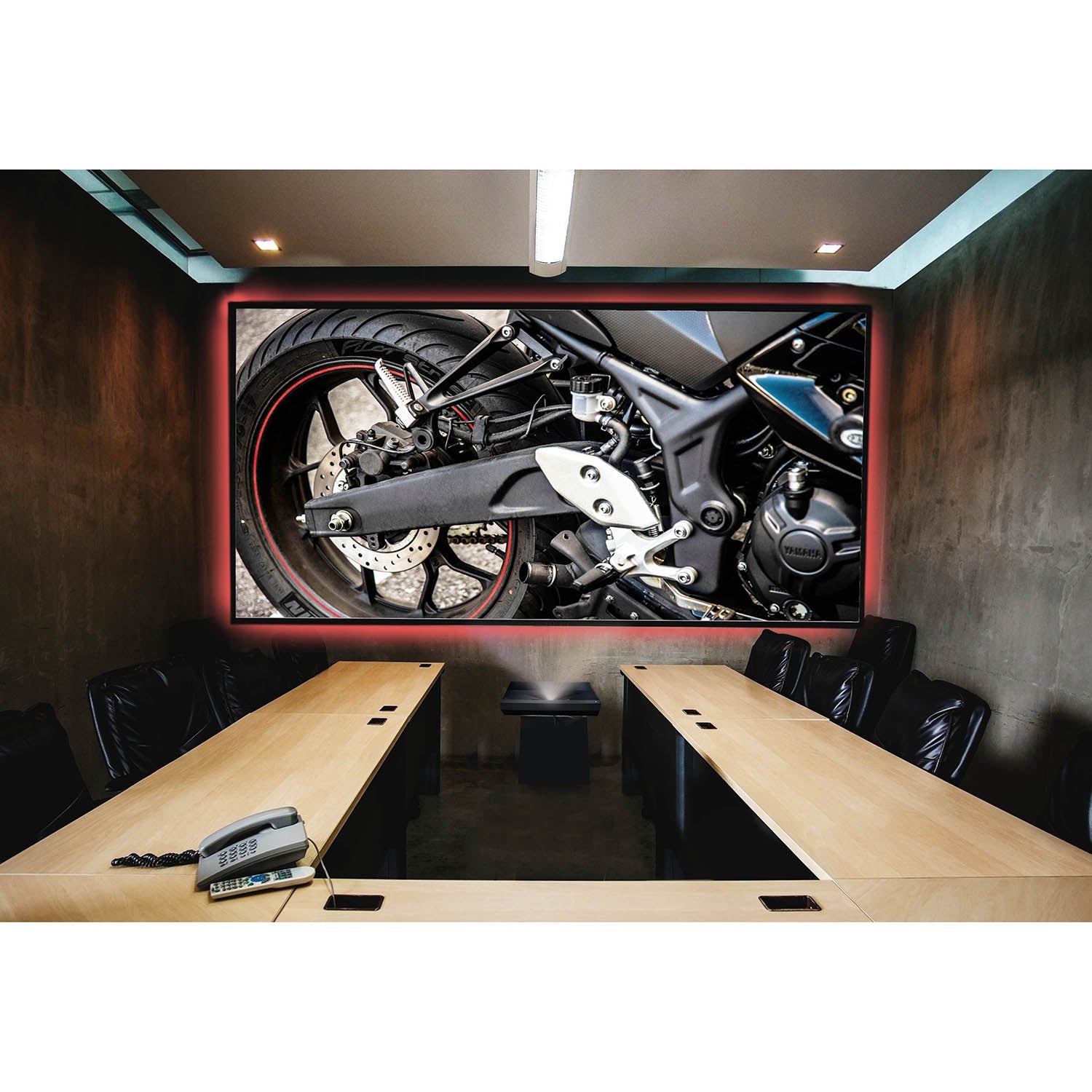 EluneVision - Écran de Projection ALR NanoEdge à Focal Ultra Courte, Aurora 8K, 16:9, Rejet de la Lumière Ambiante - Simple Boutique