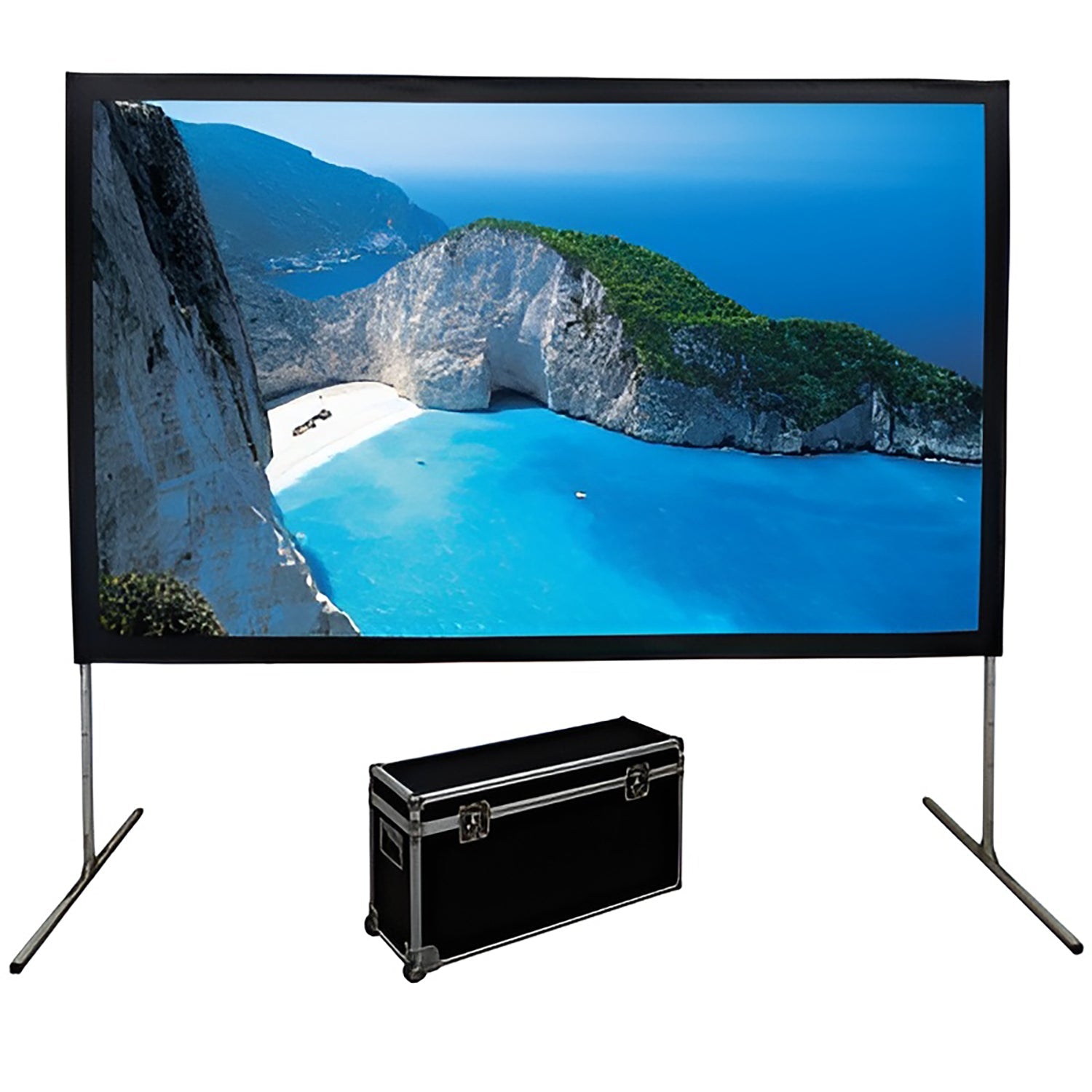 EluneVision - Toile de Projection Portable, Pliage Rapide, Projection Avant, Format Haute Définition 16:9 - Simple Boutique