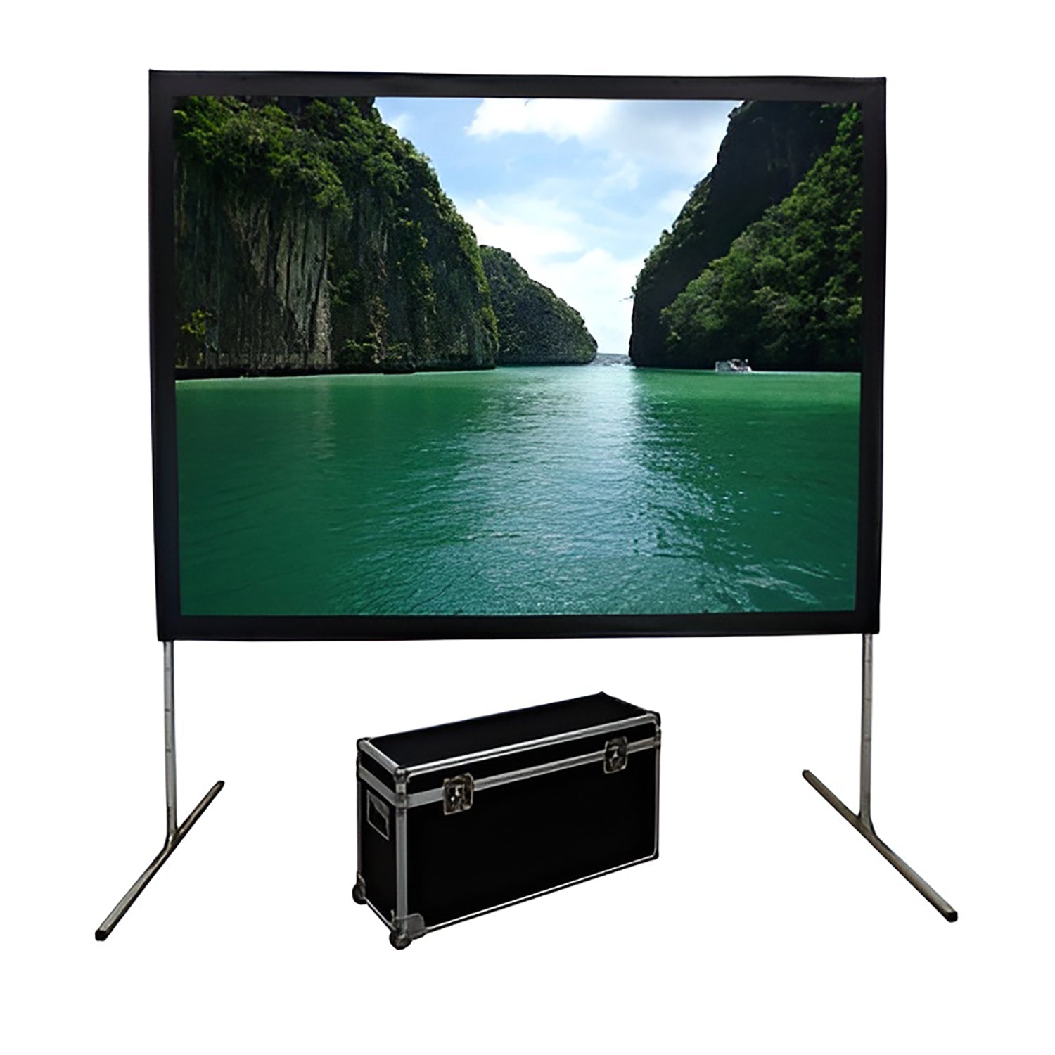 EluneVision - Toile de Projection Portable, Pliage Rapide, Projection Avant et Arrière, Format de Définition Standard 4:3 - Simple Boutique