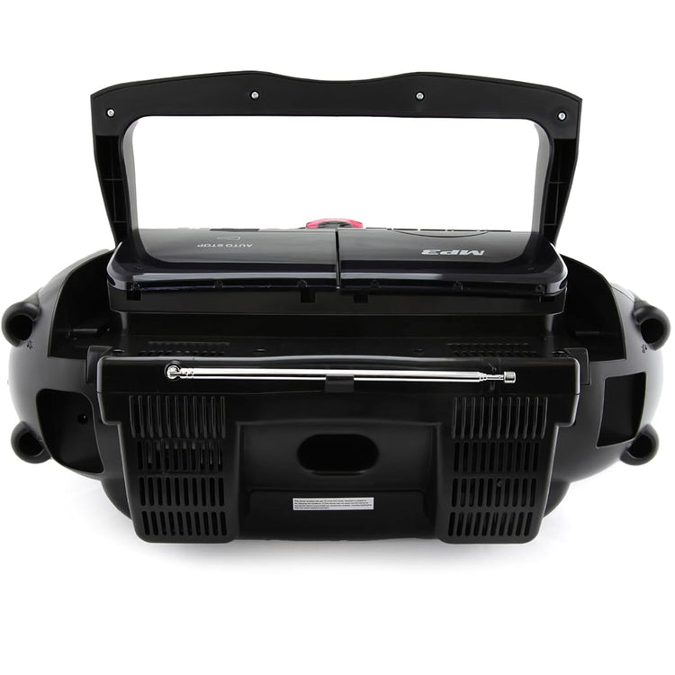 Emerson - BoomBox Portable avec Lecteur CD et Casette, Bluetooth, Radio AM/FM, Entrée USB, Rouge - Simple Boutique