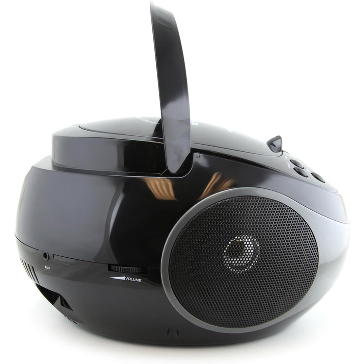 Emerson - Lecteur CD Portable avec Radio Stéréo AM/FM et Prise AUX, Gris - Simple Boutique