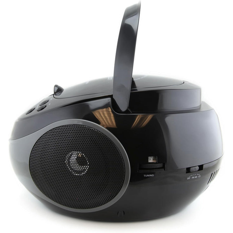 Emerson - Lecteur CD Portable avec Radio Stéréo AM/FM et Prise AUX, Gris - Simple Boutique